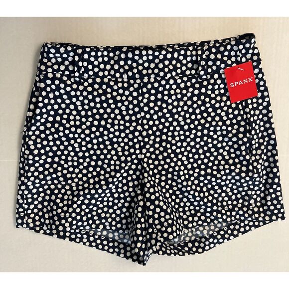 Spanx 50212R Women Sz XS Sunshine Shorts 6" Navy Painted Dot - Picture 1 of 15